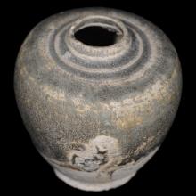 Small enameled-sandstone vessel